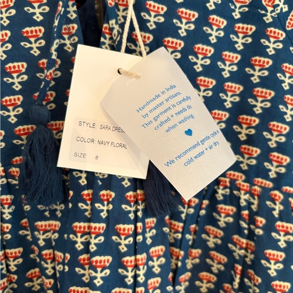 NWT Mer st Barth Sara floral print long sleeve popover dress size 8 - Picture 6 of 8